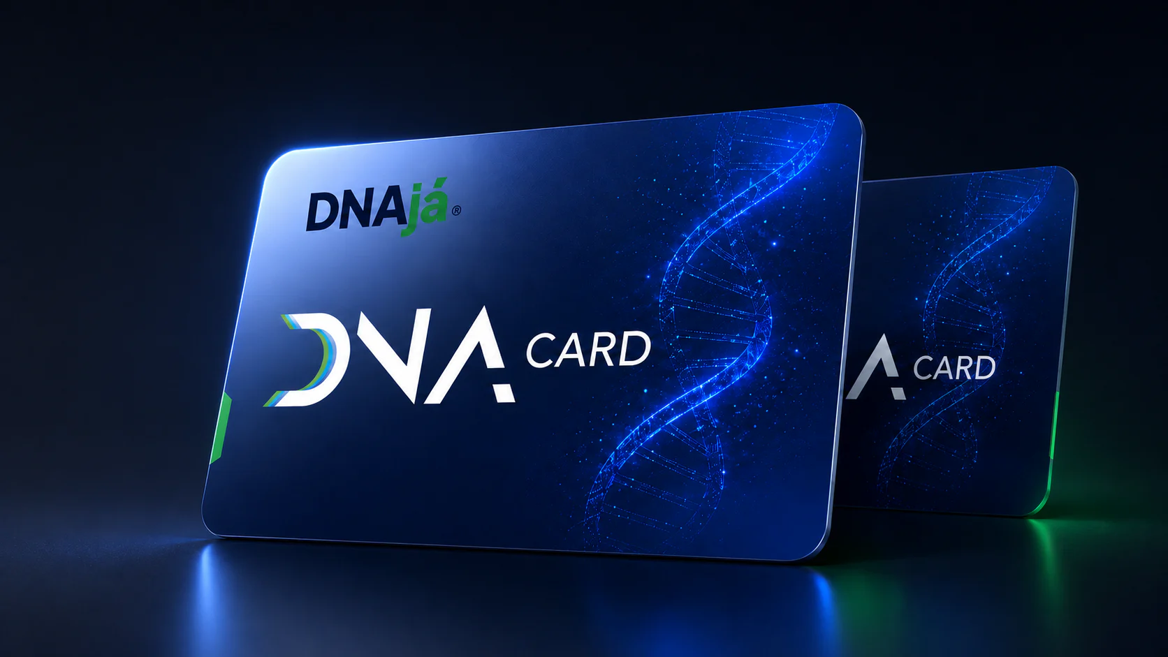 DNA Card da DNAjá em ambiente tecnológico escuro